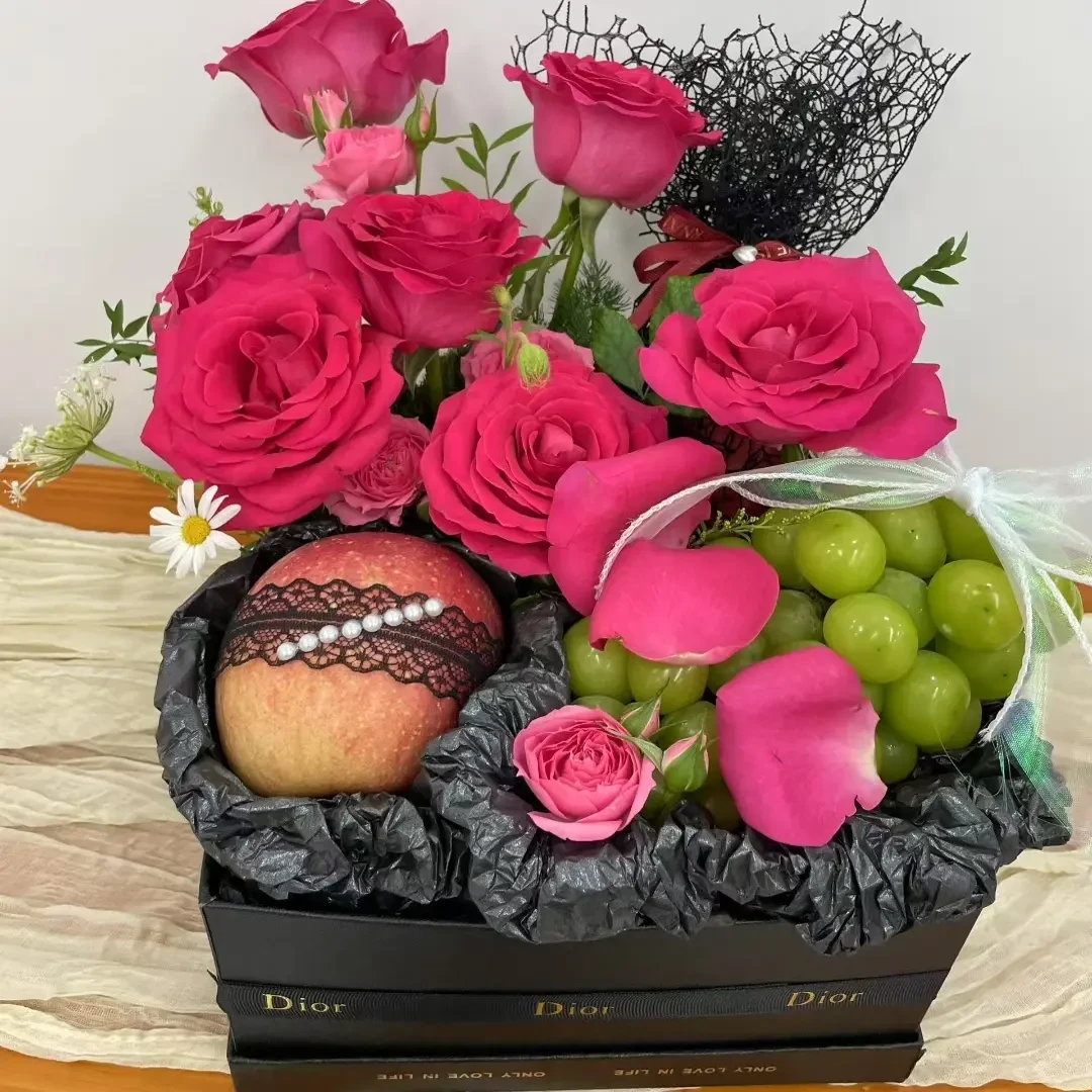 入秋创意鲜花果礼同城快递适合送亲朋好友当礼物情人节果礼