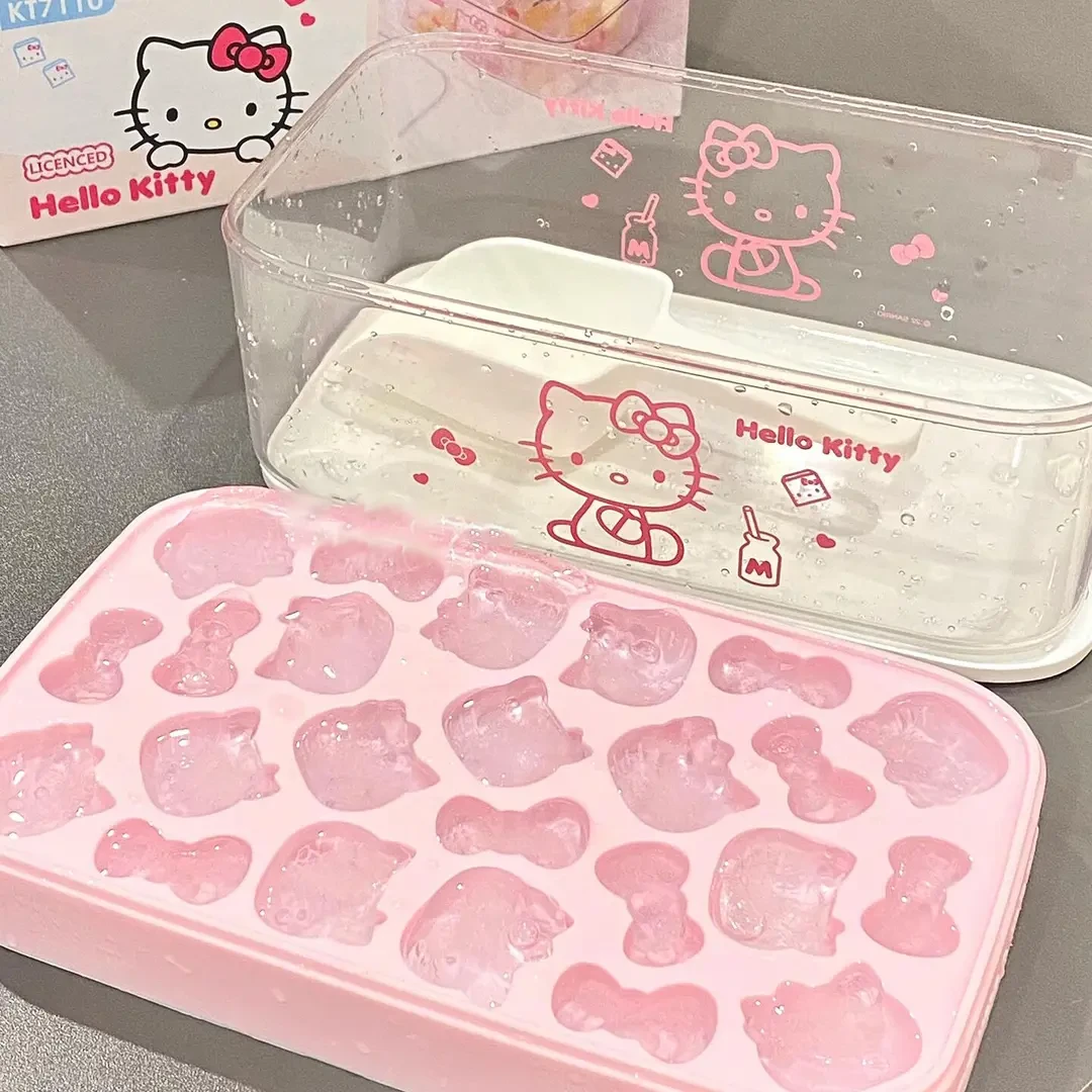 卡通KT硅胶冰格模具冰块按压制冰家用DIY辅食冻冰块神器