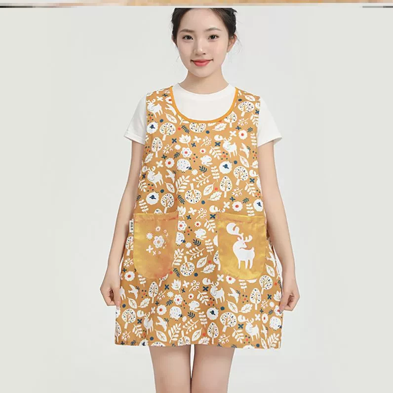 多巴胺厨衣2025新款网红薄款透气女高颜值背心可爱婚庆可擦手围裙