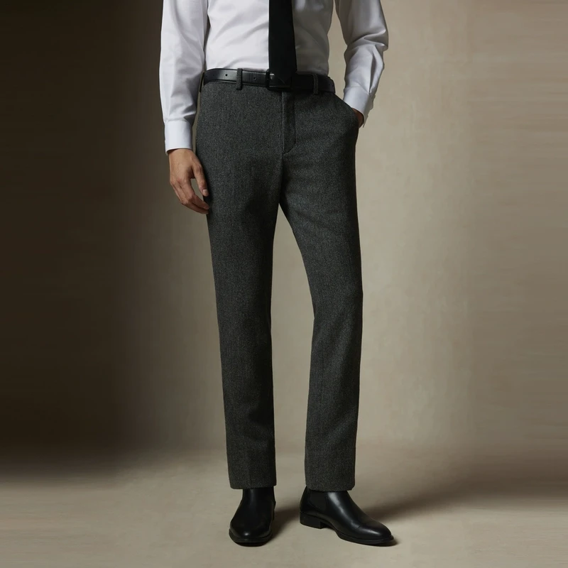 【绵羊毛】SCOFIELD男士春季新款直筒商务通勤显瘦裤子西装裤