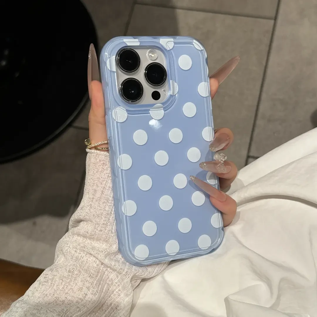 ins高颜值多巴胺波点果冻适用iPhone16promax手机壳15苹果14女13