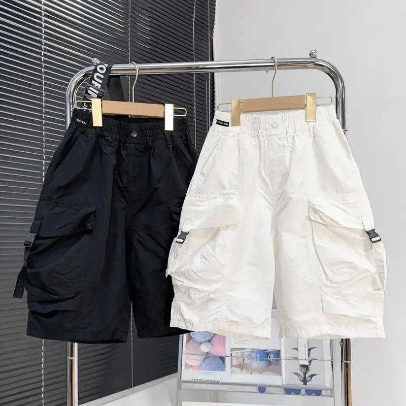 男童短裤夏季薄款2025新款中大童休闲裤儿童宽松五分裤工装裤子潮