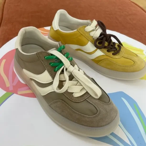 春季深口保暖德训鞋时尚休闲鞋拼色运动鞋低帮潮鞋脏脏鞋复古