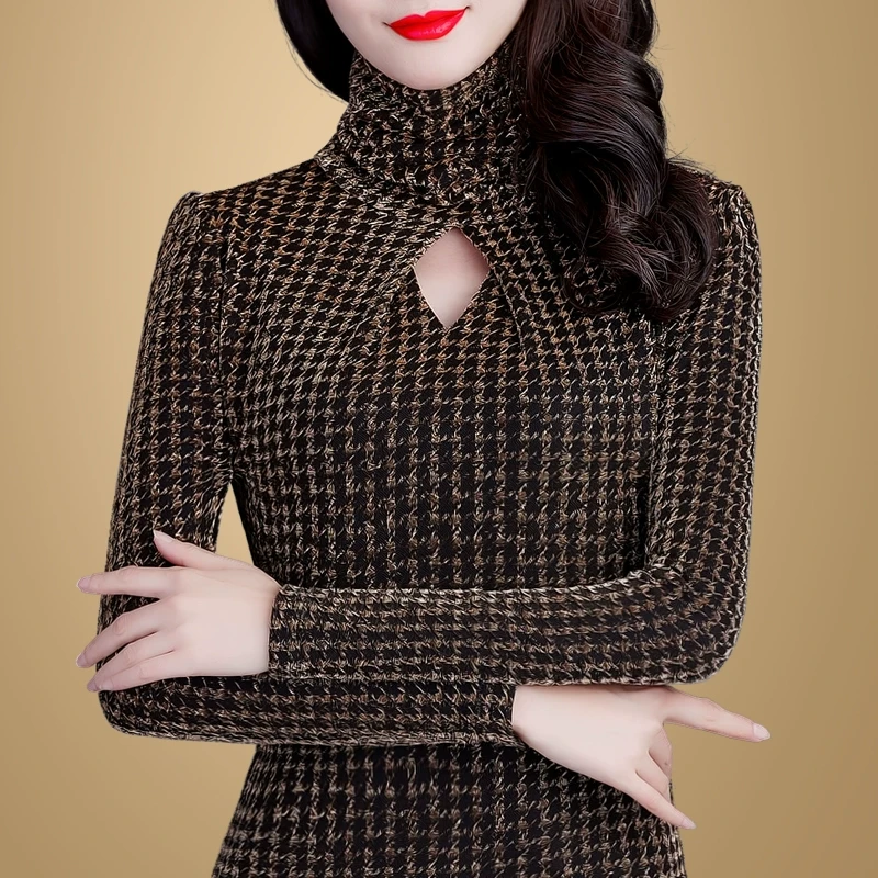 4236新款秋冬时尚加绒打底衫【剩2XL、3XL】