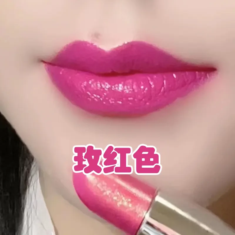 显白不掉色口红火龙果色玫紫色滋润防水不沾杯不脱色素颜唇膏新款