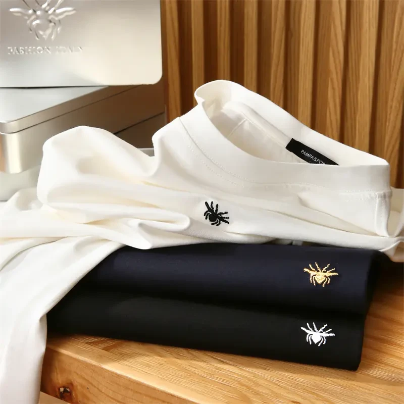 经典小蜜蜂夏季轻奢风男女情侣亲肤舒适免烫百搭休闲圆领短袖T恤