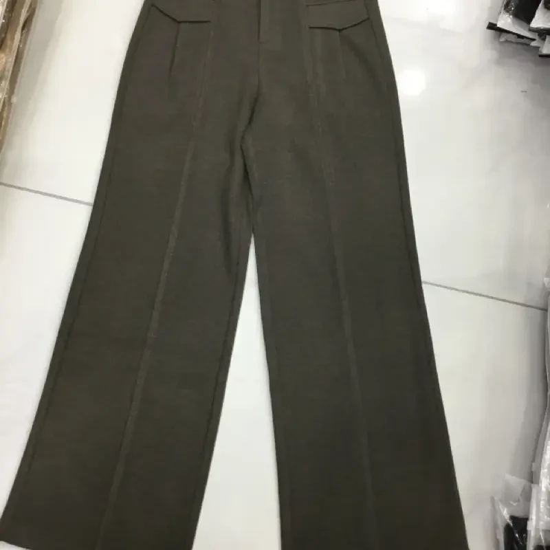 A319秋冬新款加厚高腰显瘦弹力大码显瘦阔腿休闲女裤