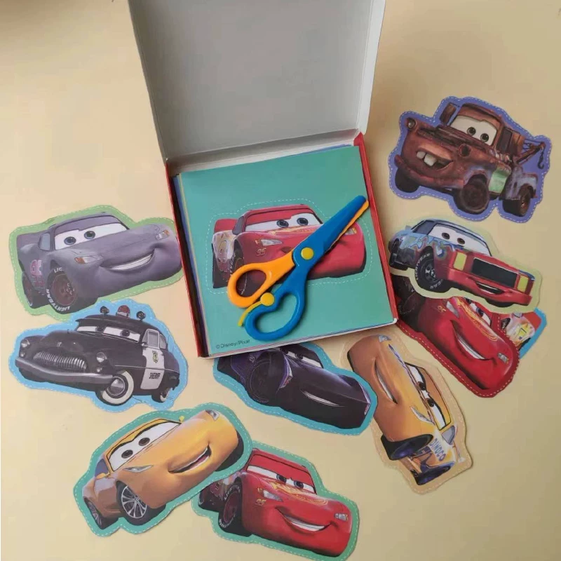 麦昆闪电剪纸儿童手工幼儿园3-6岁4宝宝入门趣味汽车交通工具剪纸