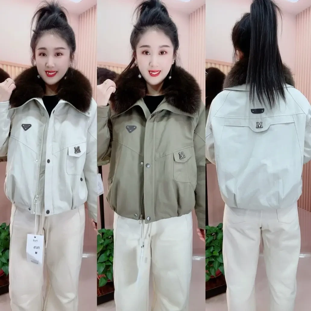 676时尚休闲毛领加绒保暖派克外套(毛领可拆卸)