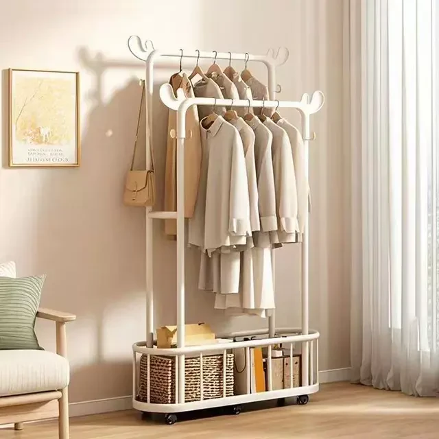 挂衣架落地卧室衣帽架简易小型室内家用床边置物架晾衣架子挂衣服