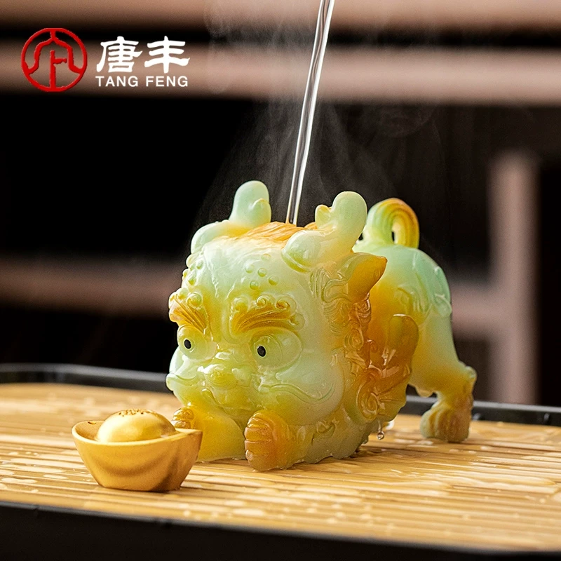 唐丰变色貔貅茶摆件可养茶虫茶桌茶台小茶玩茶具配件装饰品摆设