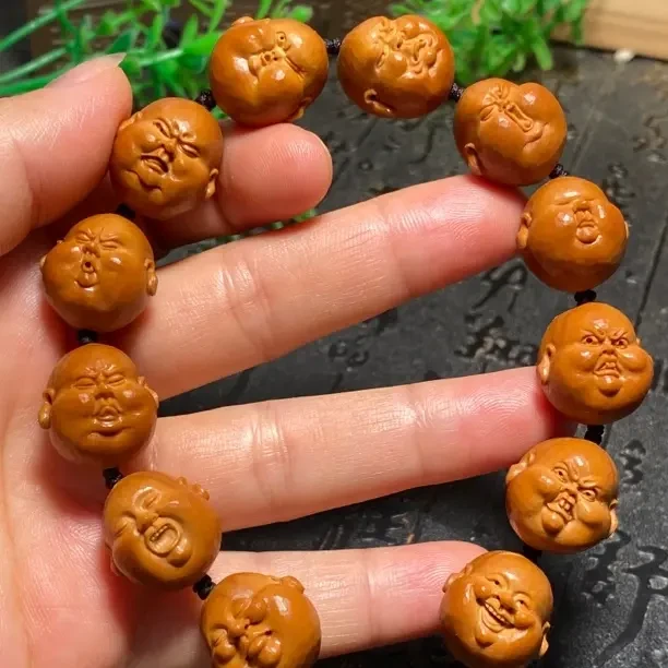 橄榄核铁核雕刻十分百态人生百态胖子百态小百态手串手链