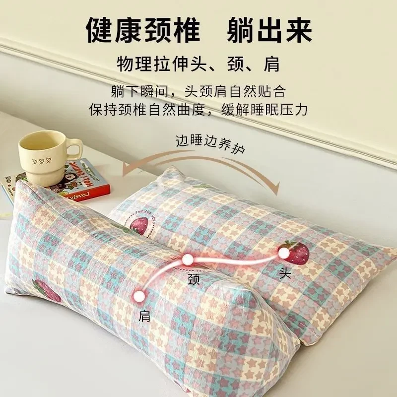颈椎枕荞麦三角连体枕头护颈椎反弓牵引硬枕芯成人护颈专用
