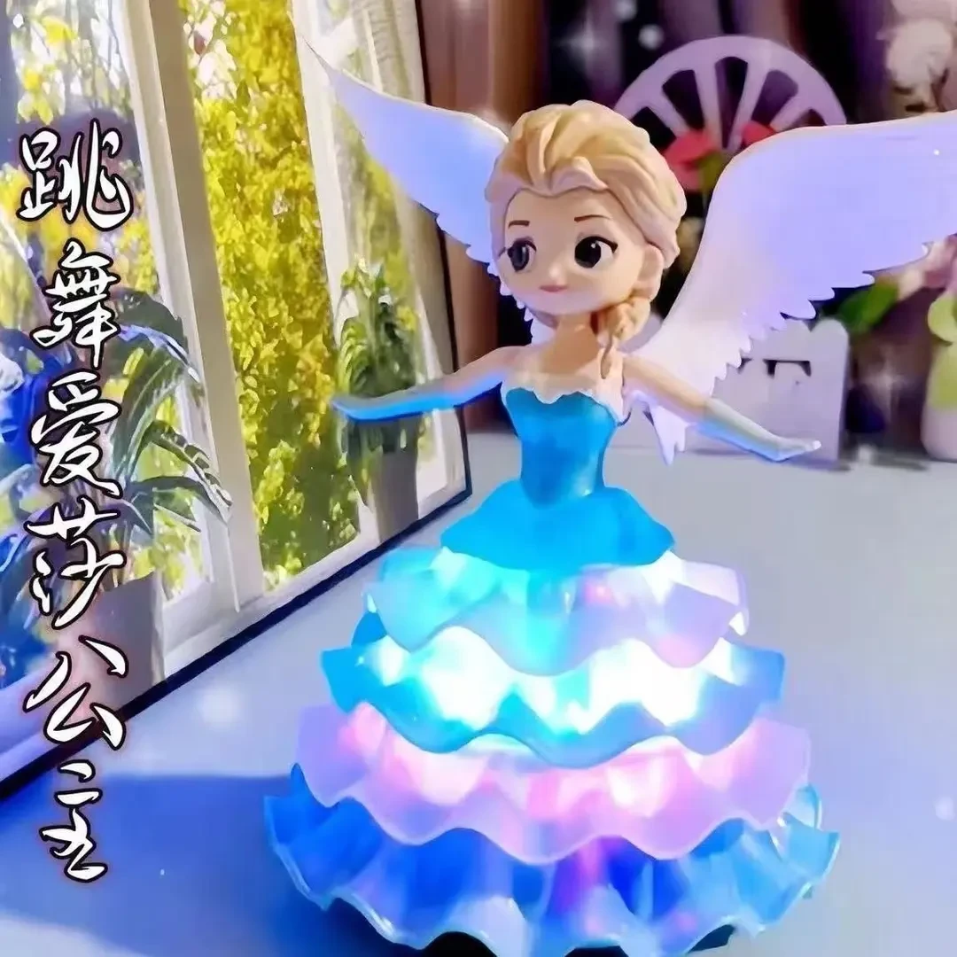 【六一礼物】白雪爱莎公主洋娃娃跳舞旋转电动生日女孩子儿童玩具