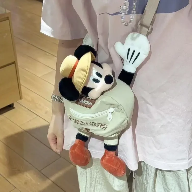 新款夏天超火小包可爱米奇开心露营斜挎包外出百搭时尚旅行背包女