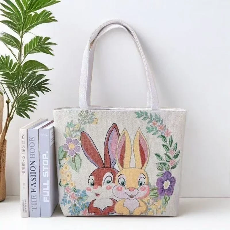 帆布提花刺绣包可爱卡通手机包迷你小手拎包文艺小清新手提包简约