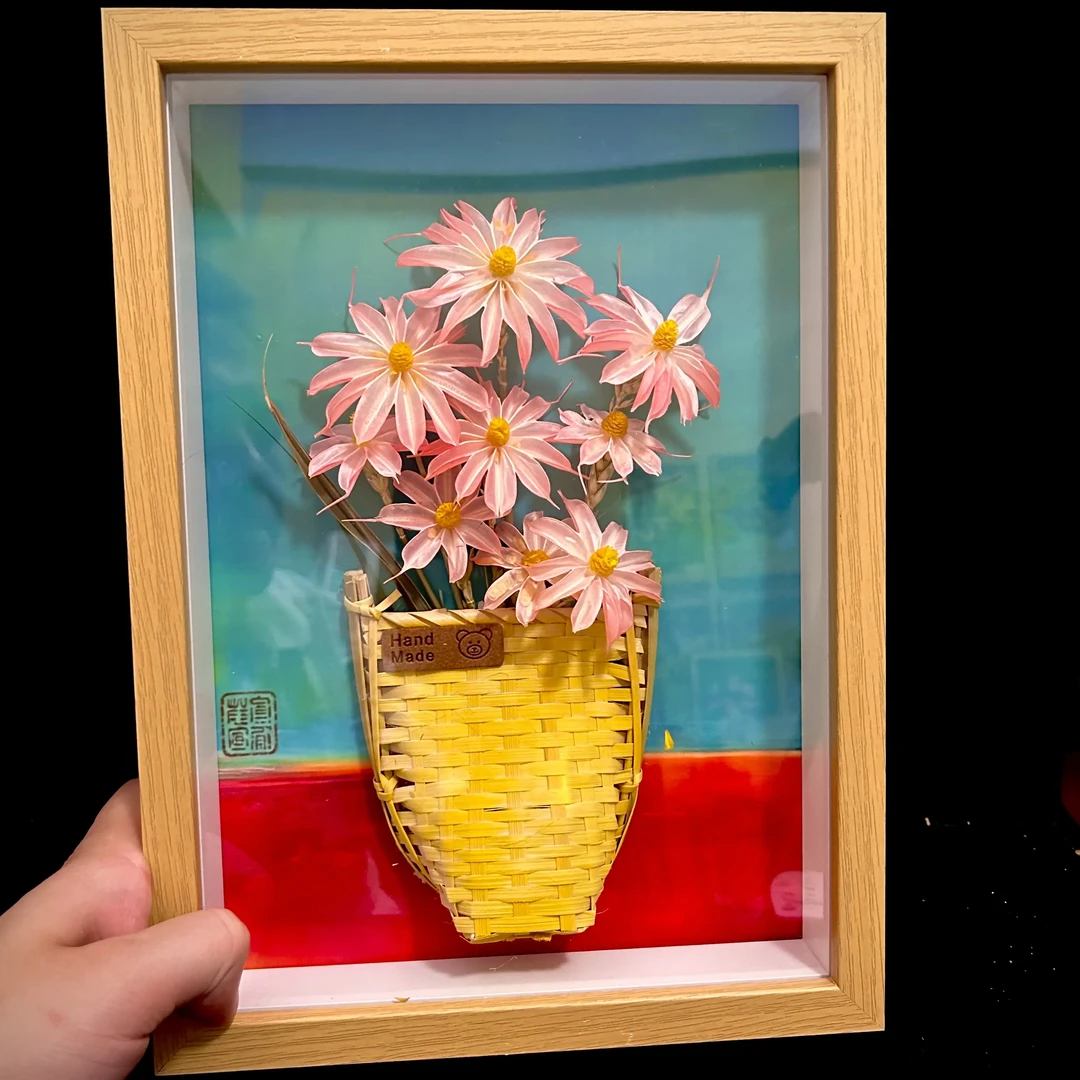 （妙笔生花）永生花创意招财吉祥装饰画干花摆台家居礼物好运来摆件