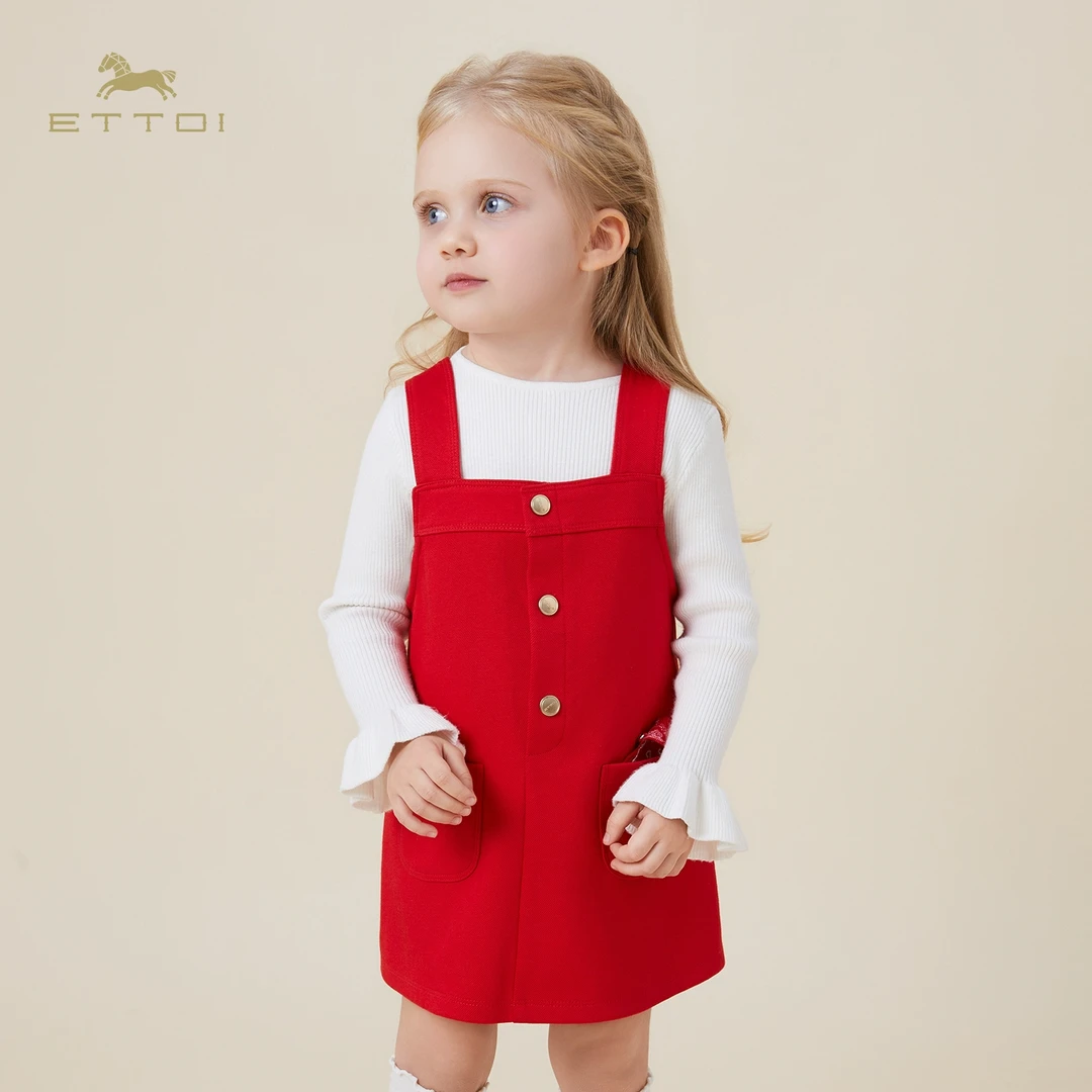 ETTOI爱多娃拜服背带裙2025款新款连衣裙儿童新