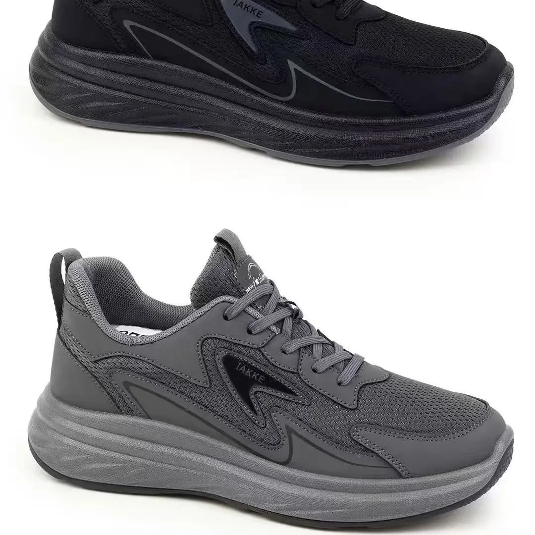 新款时尚秋冬男士皮面透气防水防滑减震耐磨休闲跑步运