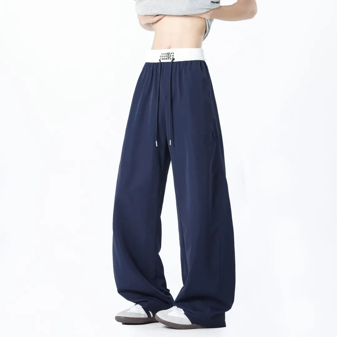 【专柜正品】美式速干弯刀裤男女夏季新款宽松直筒阔腿冰丝休闲裤