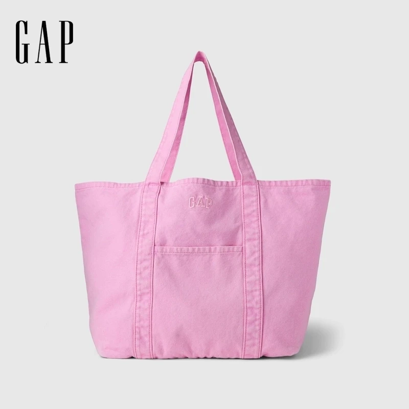 休闲女装2025春季新款刺绣大容量棉托特包单肩包美版681976