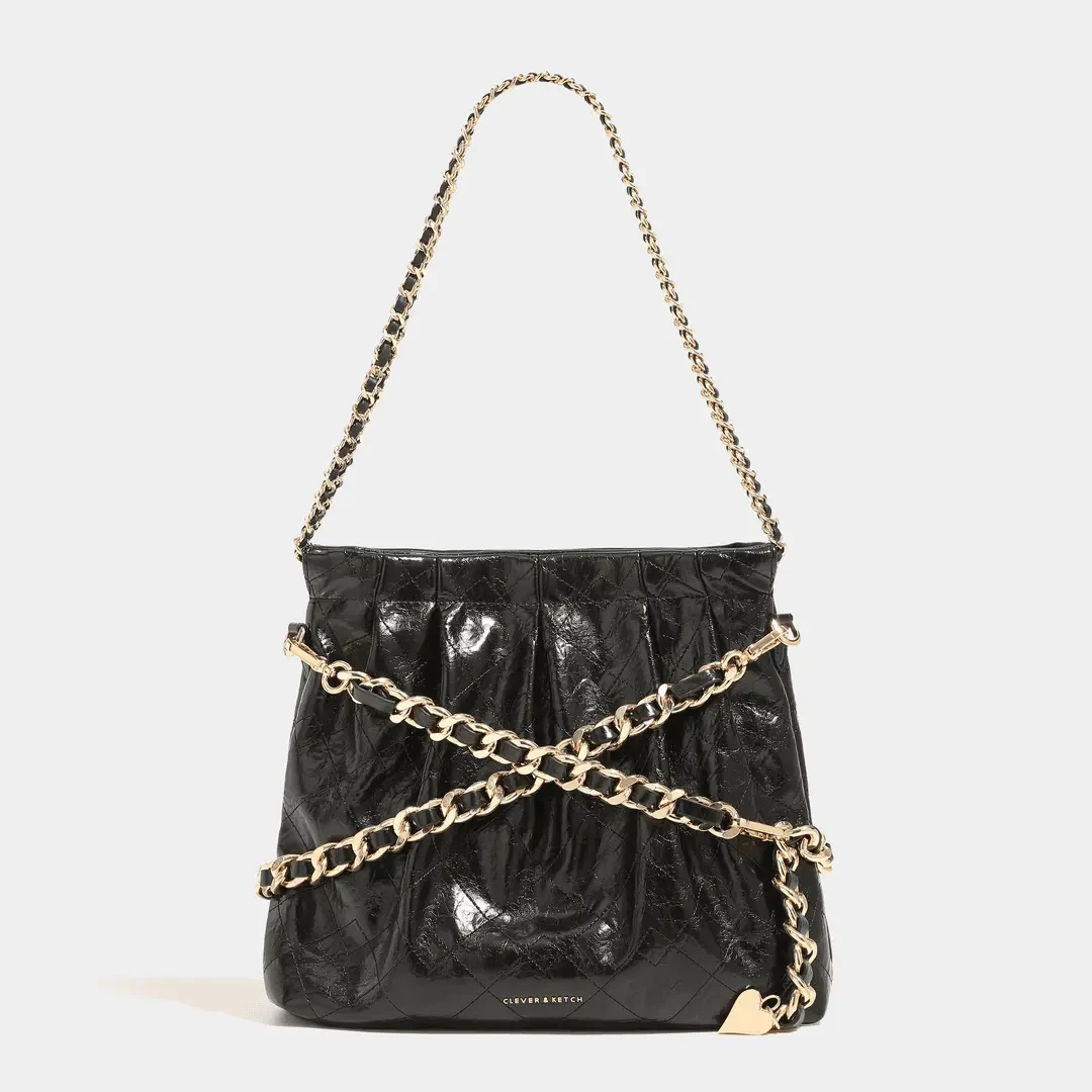 CLEVER轻奢子母链条包女2024新款单肩斜挎大容量流浪包时尚包包