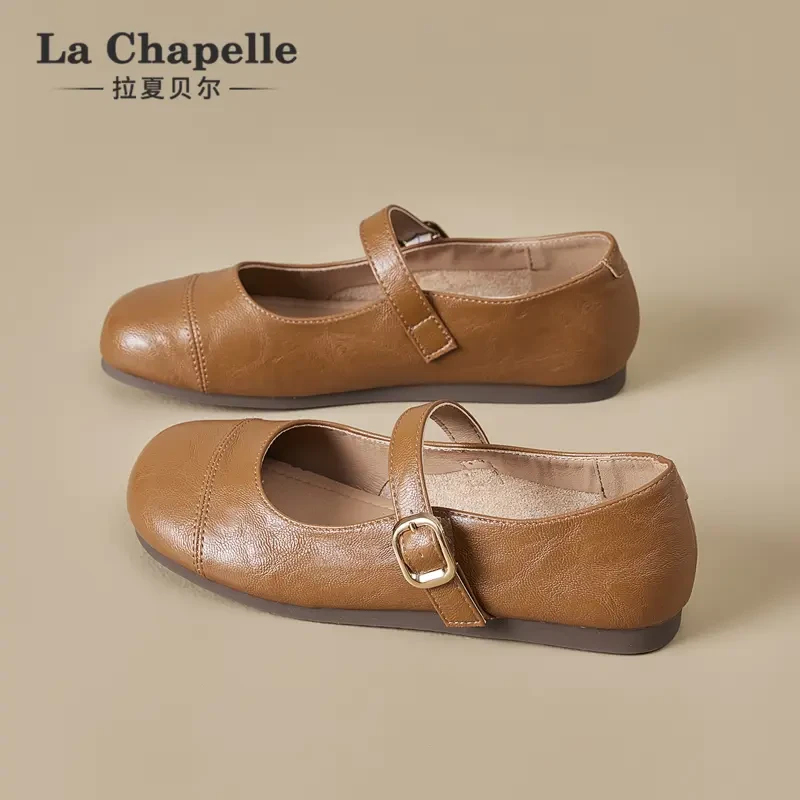 百搭浅口玛丽珍鞋单鞋女法式舒适温柔皮带扣复古圆头夏季平底