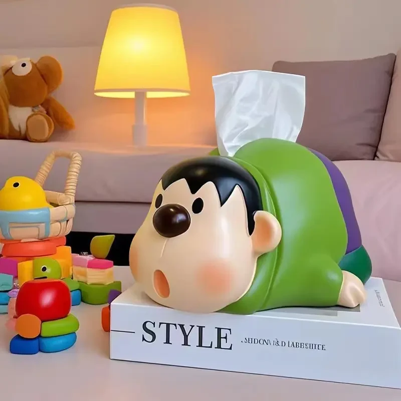 可爱胖虎纸巾盒摆件儿童房抽纸盒创意卧室装饰客厅茶几餐桌抽纸盒