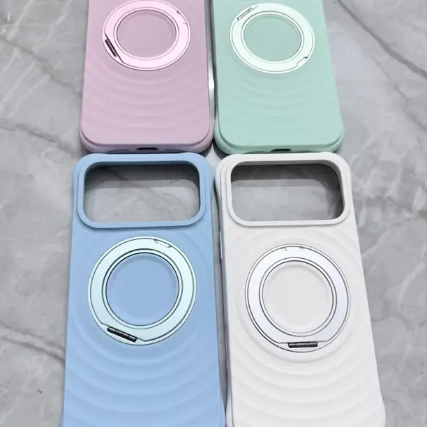 波漾超薄支点壳液态硅胶旋转磁吸适用于苹果手机壳