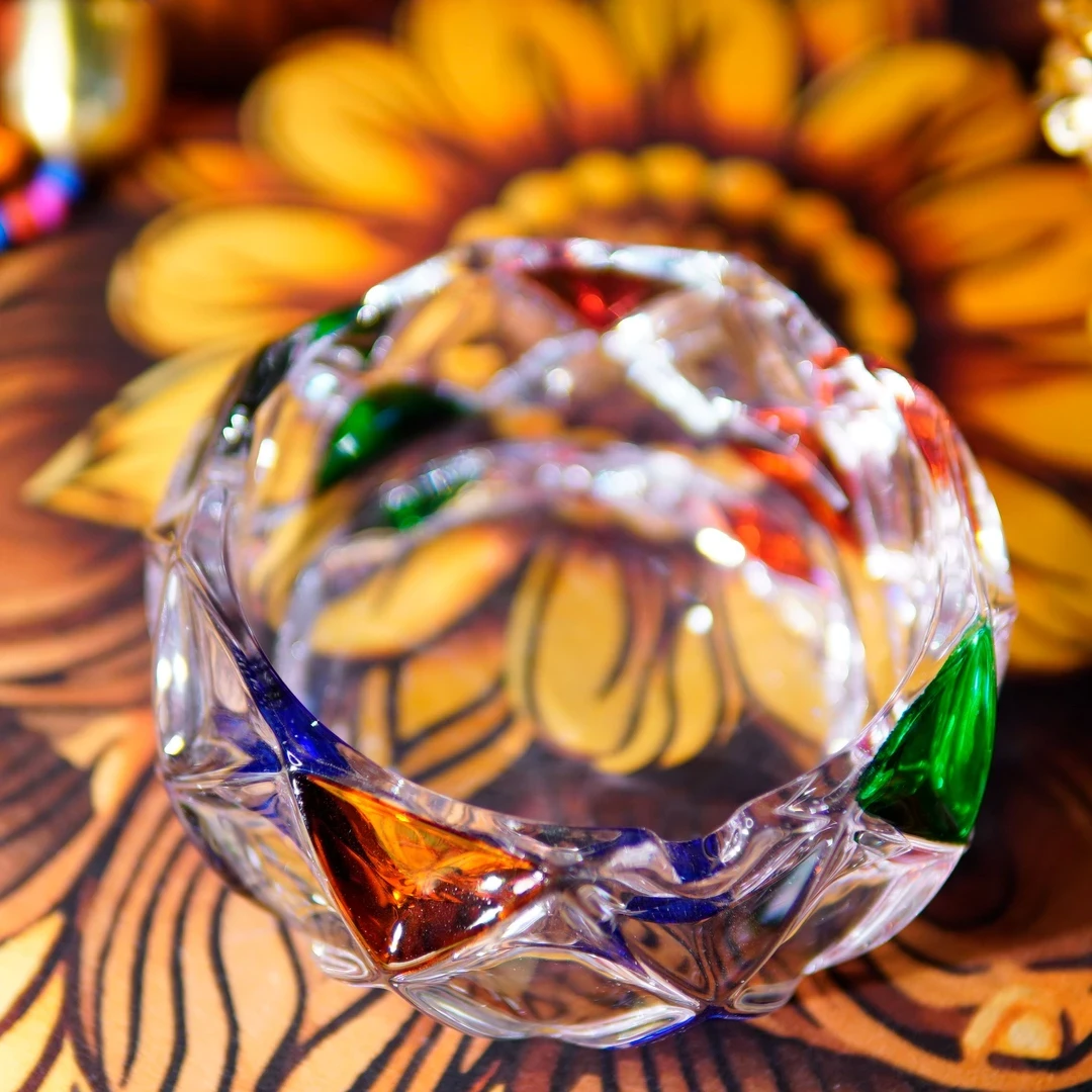 客厅餐桌彩绘小摆件人工手绘烟灰缸