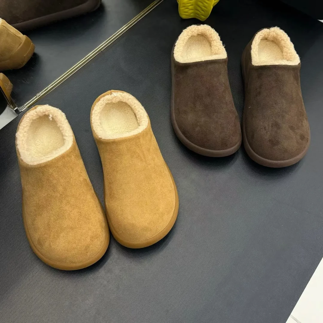 小土豆勃肯鞋女款2025新款秋冬季加绒加厚保暖毛毛雪地棉鞋子