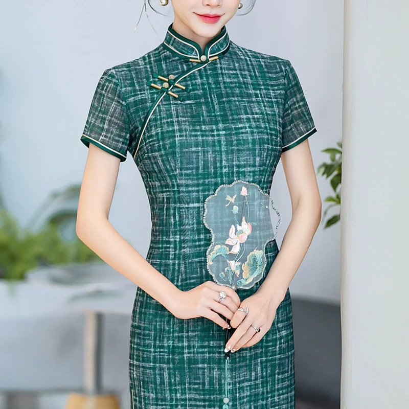 新中式绝美旗袍气质夏装2025新款高端老上海晚礼服日常可穿民国风