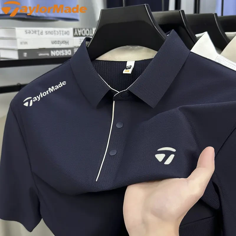 Taylormade泰勒梅高尔夫夏季男装男士短袖polo衫高端速干t恤运动