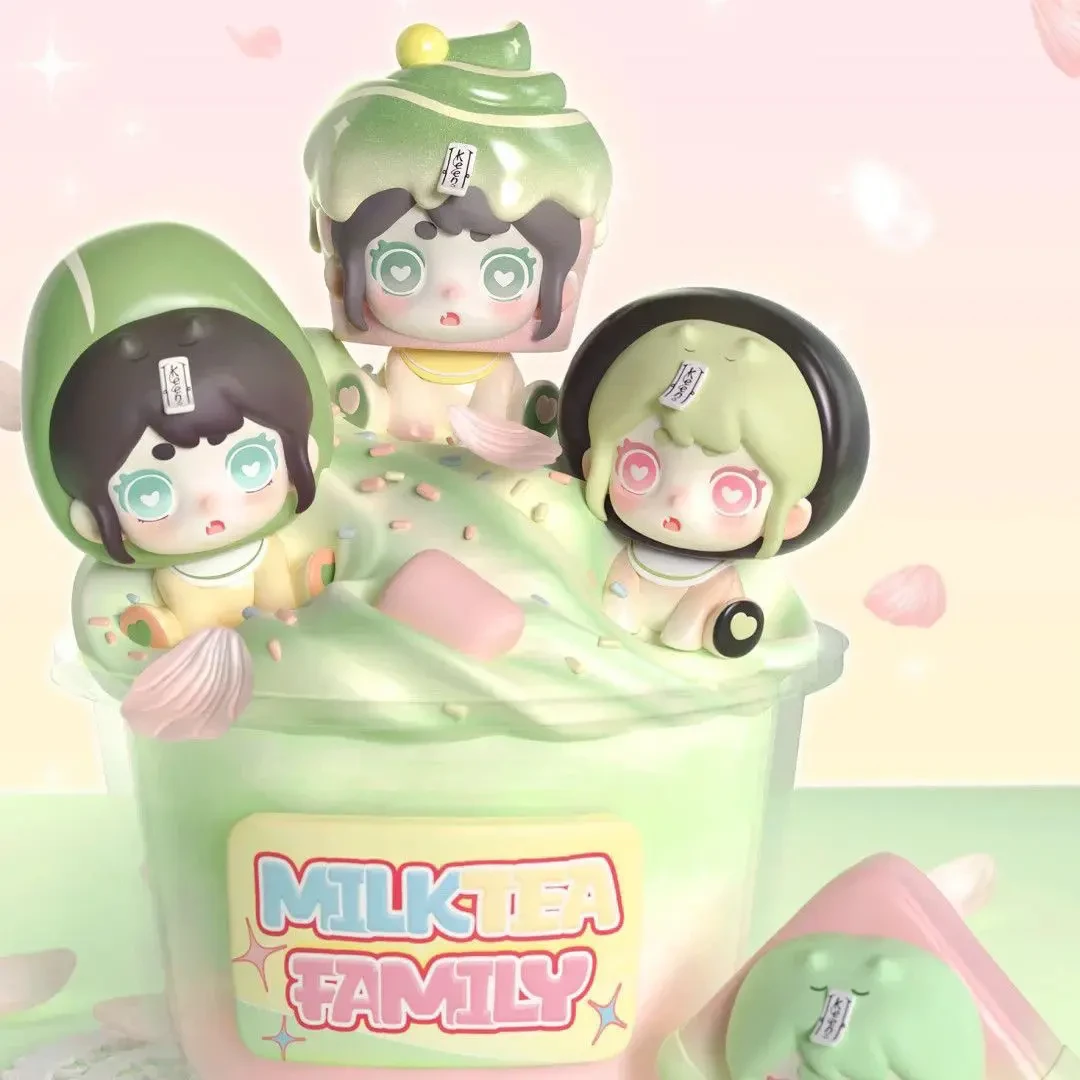 【主播代拆】 ouo奶茶家族系列萌粒盲盒手办公 仔潮玩摆件少女礼物