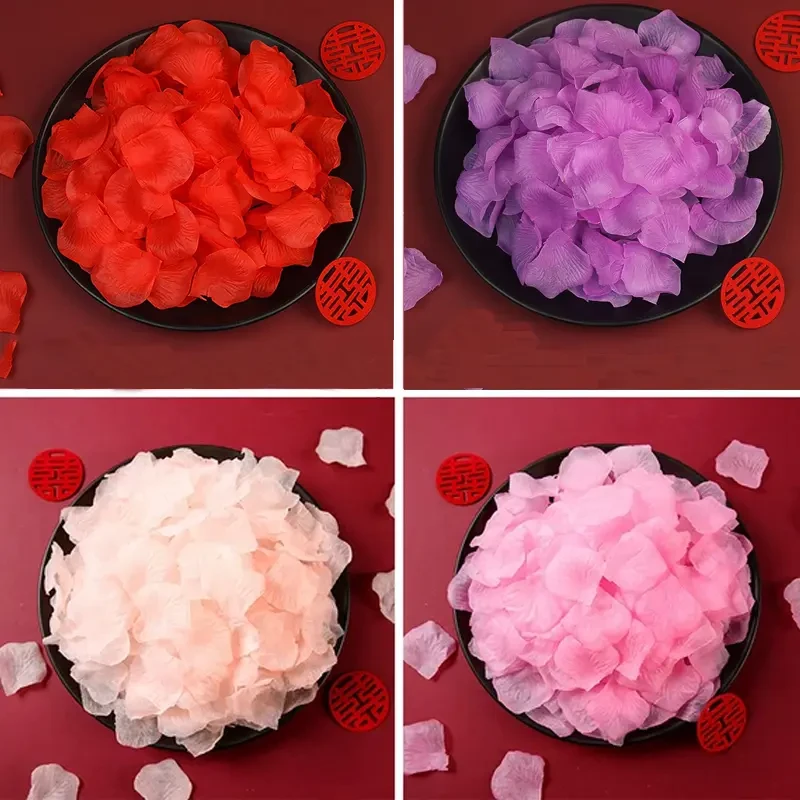 仿真花瓣假玫瑰床上花结婚表白手撒花装饰婚礼撒花瓣制造浪漫布置