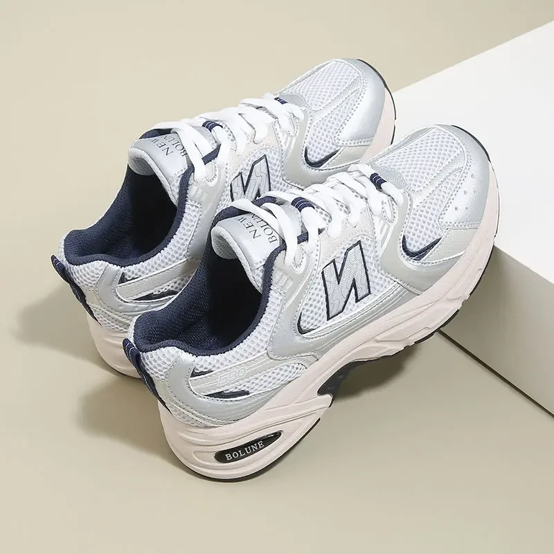 新百伦2025春季情侣男女休闲运动鞋正品潮流时尚百搭跑步老爹鞋