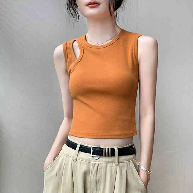 镂空设计感挂脖背心女2025夏季别致慵懒气质衬衫内搭无袖上衣短款