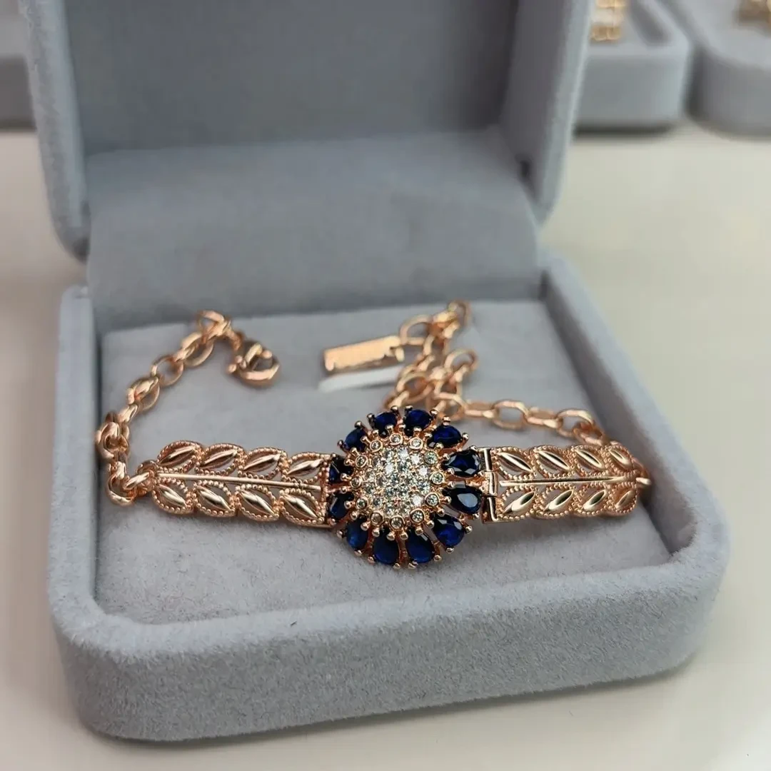 铜合金锆石手链 铜合金镀金轻奢法式简约百搭气质手链