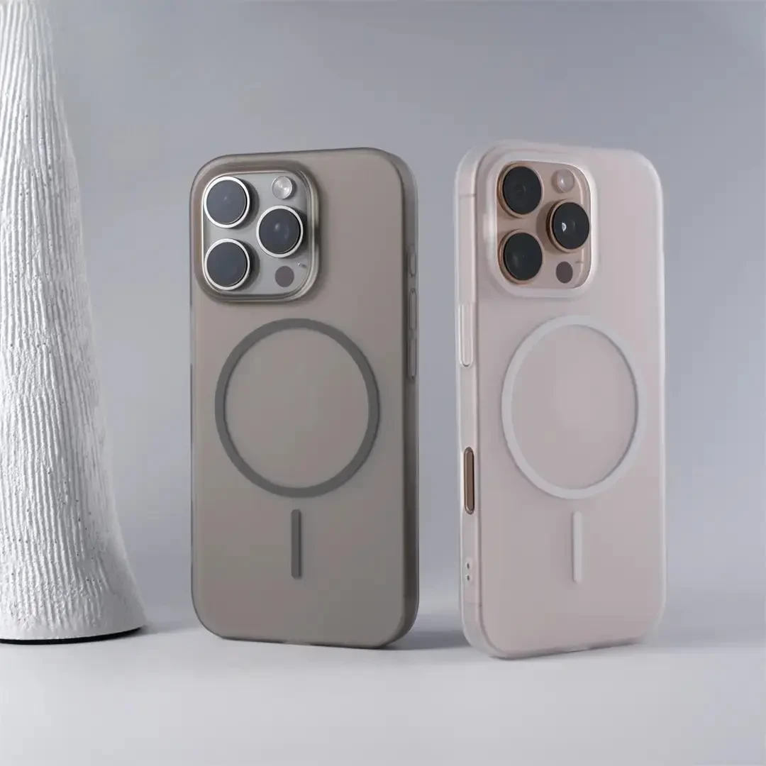 磨砂颗粒感磁吸适用苹果16promax手机壳iphone15简约防摔14/13/12