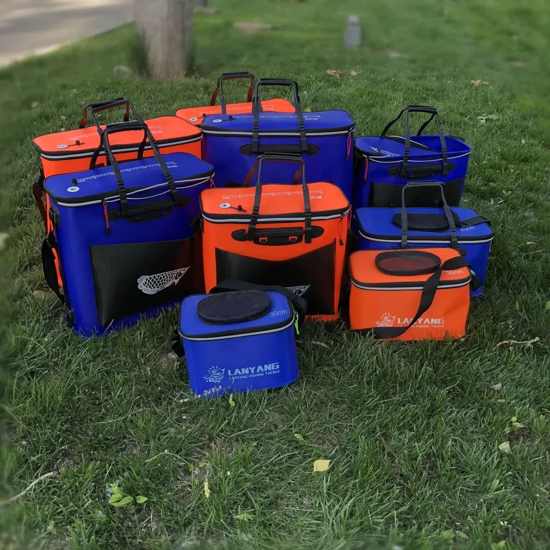 加厚折叠鱼桶EVA活鱼包垂钓工具装鱼容器背带水桶便携鱼护