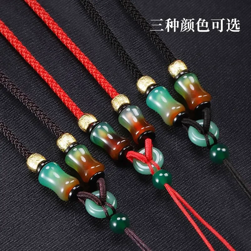 纯手工项链绳玉佩平安扣男女脖子挂件红绳挂坠绳
