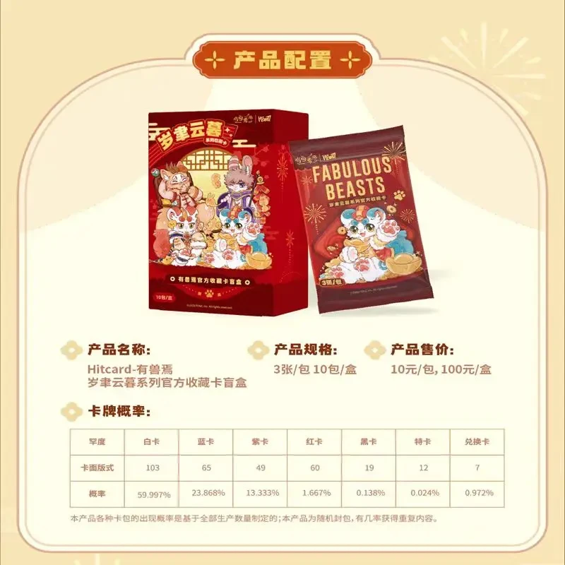 【拆包】Hitcard出品正版授权分子互动有兽焉岁聿云暮收藏卡牌