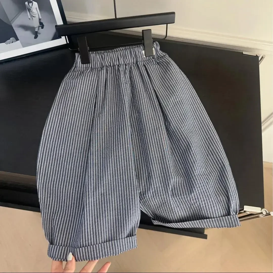 2025新款儿童休闲裤夏季男童薄款休闲裤条纹男韩版裤子