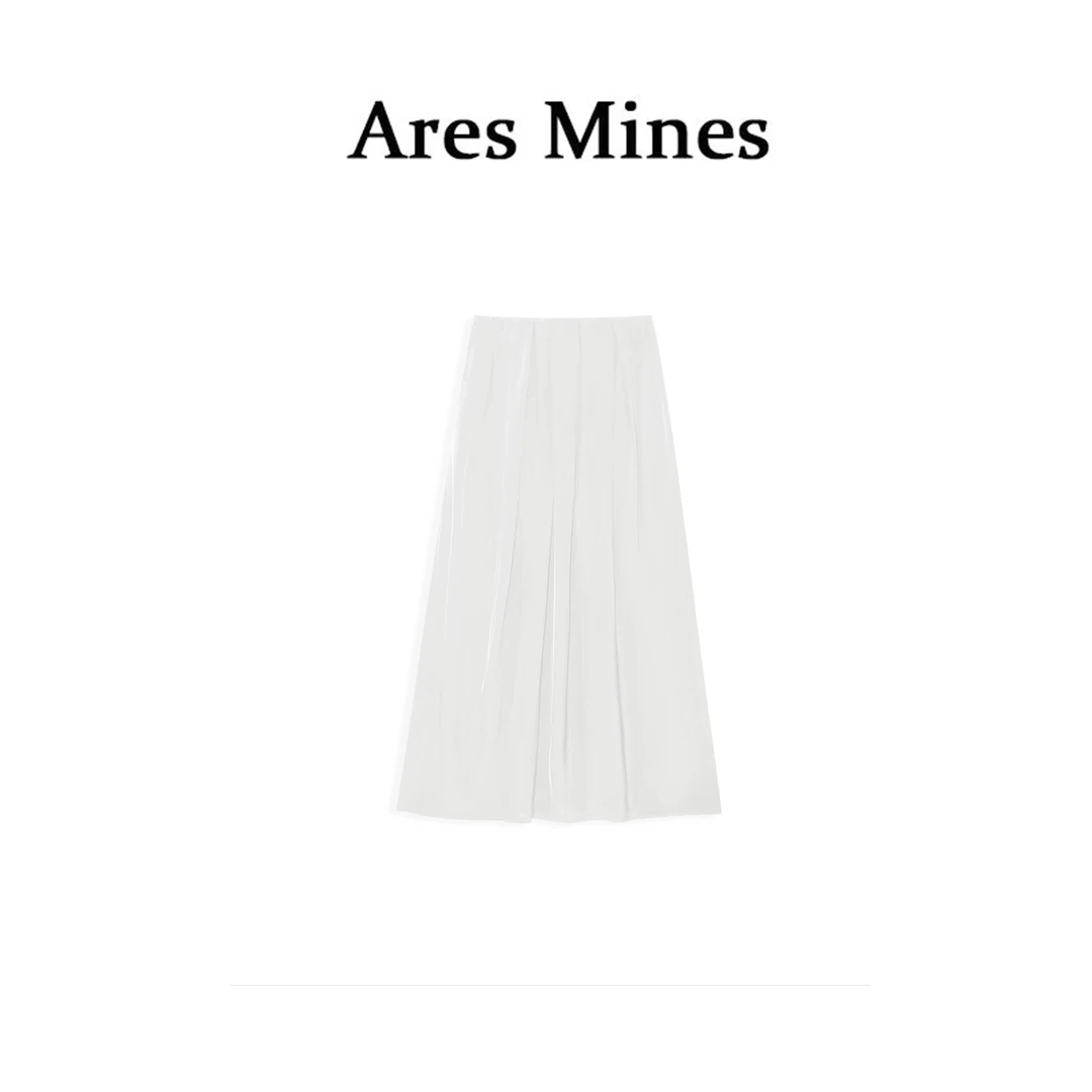 【盛朗熙Ares Mines】简约百搭 松紧腰清透A字裙子伞裙长裙