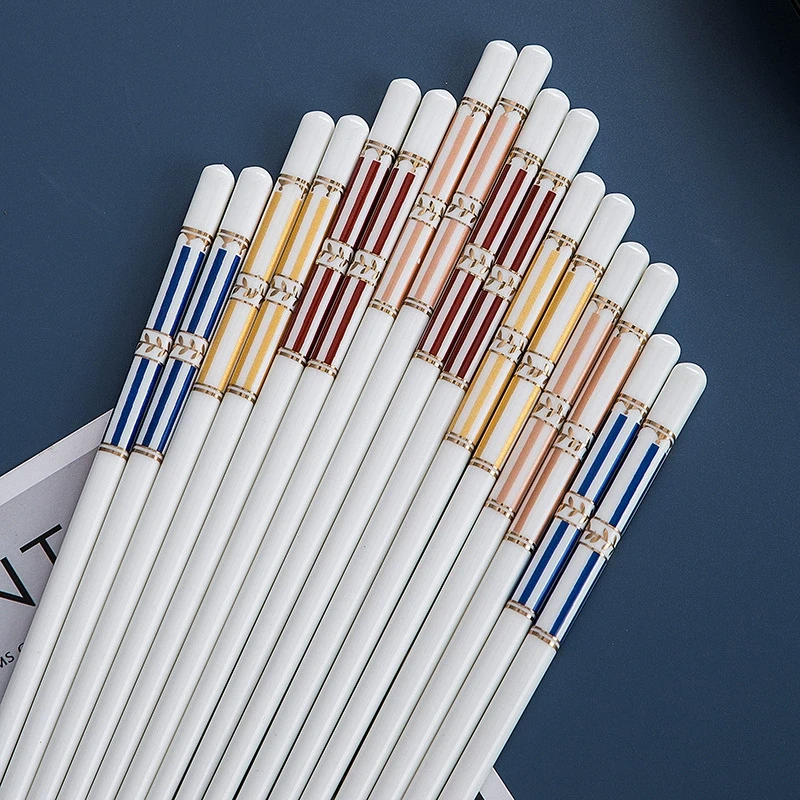 白色陶瓷筷子家用防霉筷子星光系列北欧风耐高温抗菌易清洗