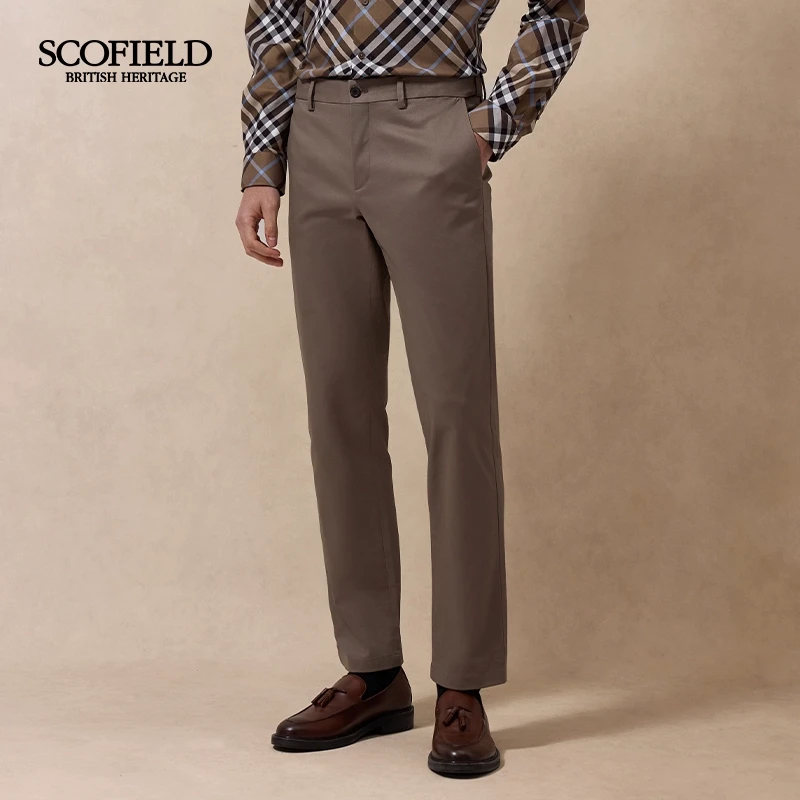 SCOFIELD25年春季时尚简约直筒裤显瘦男休闲裤秋冬裤子弹力长裤