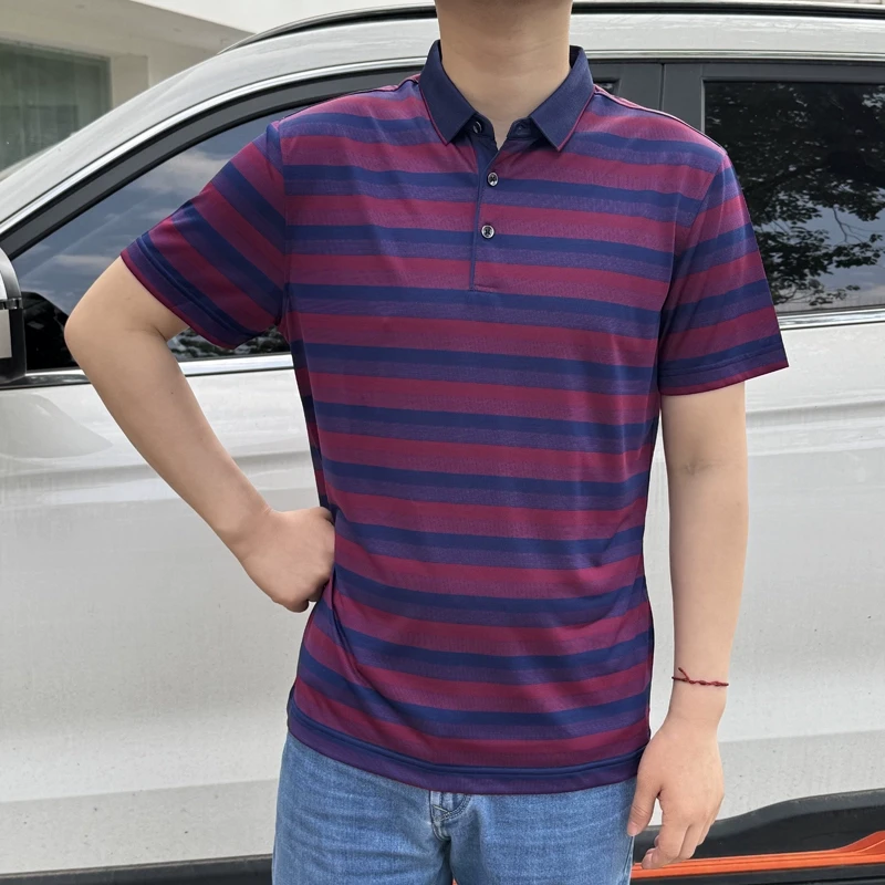 292002 高档面料2025年夏季新款男士翻领短袖POLO衫