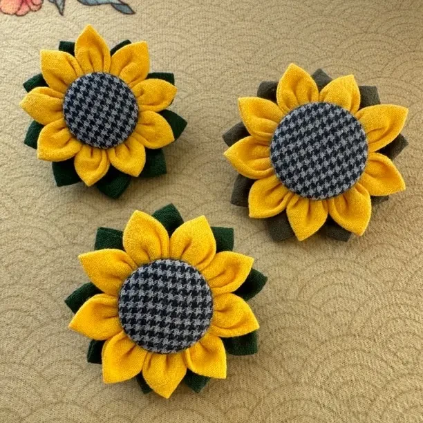 向日葵布艺胸针 diy材料包一举夺魁 向阳而生 有成品