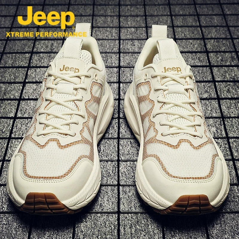 jeep吉普运动鞋男鞋春季2025新款爆款厚底休闲登山鞋子男士老爹鞋