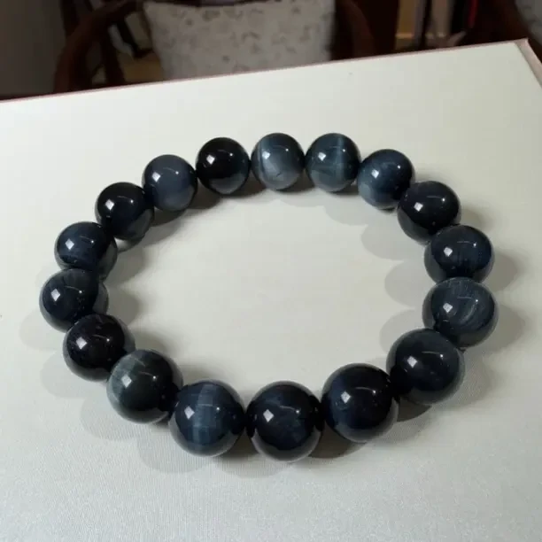 石英石手链 蓝虎眼石单圈手链简约风格